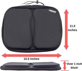 img 1 attached to 🚴 Enhanced Comfort: Domain Cycling Extra Large Gel Exercise Bike Seat Cushion Cover for Stationary Recumbent Bicycle Rowing Machine