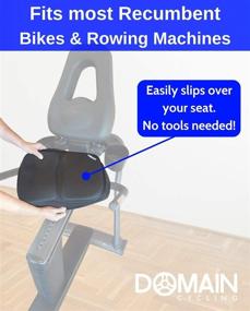 img 2 attached to 🚴 Enhanced Comfort: Domain Cycling Extra Large Gel Exercise Bike Seat Cushion Cover for Stationary Recumbent Bicycle Rowing Machine