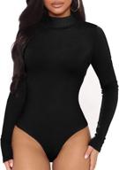 black sleeve bodysuit women turtle logo