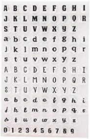 img 4 attached to 🌈 Enhance Creativity with Joyful Home's 1pc Small Alphabet Rubber Clear Stamp for Card Making, Decoration, and Scrapbooking