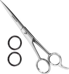 img 4 attached to Silver Professional Barber Hair Cutting Scissors/Shears