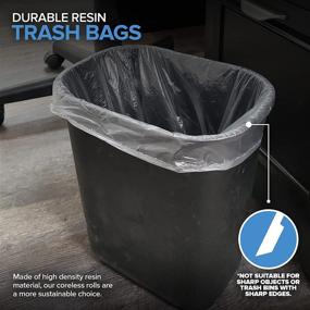 img 2 attached to Stock Your Home 2 Gallon Clear Trash Bags (200 Pack) - Versatile Disposable Plastic Garbage Bags for Various Spaces - Leak Resistant Waste Can Liner for Office, Bathroom, Deli, Produce Section, Pet Waste