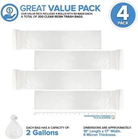 img 3 attached to Stock Your Home 2 Gallon Clear Trash Bags (200 Pack) - Versatile Disposable Plastic Garbage Bags for Various Spaces - Leak Resistant Waste Can Liner for Office, Bathroom, Deli, Produce Section, Pet Waste