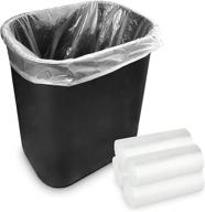 stock your home 2 gallon clear trash bags (200 pack) - versatile disposable plastic garbage bags for various spaces - leak resistant waste can liner for office, bathroom, deli, produce section, pet waste logo