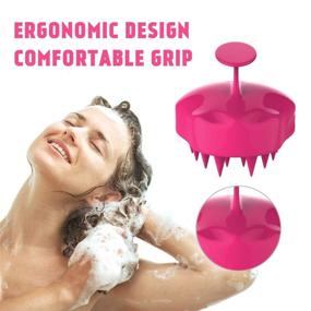 img 2 attached to Hair Scalp Massager Shampoo Brush Hair Care for Styling Tools & Appliances