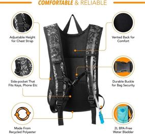 img 3 attached to Vibe Hydration Backpack Bladder Women Outdoor Recreation and Accessories