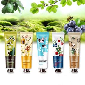 img 1 attached to 🌿 Natural Plant Fragrance Hand Cream for Dry Working Hands - 10 Pack Moisturizing Hand Care Cream Travel Gift Set with Shea Butter and Aloe - 30ml Travel Size Hand Lotion for Men and Women