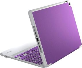 img 1 attached to 🔮 ZAGG Folio Case with Bluetooth Keyboard for iPad Air 2 - Purple: Enhanced Protection & Versatile Typing Experience