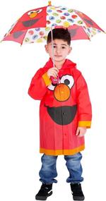 img 3 attached to 🌂 Sesame Street Kids Umbrella and Slicker Set with Elmo Design, Perfect for Toddlers (Ages 2-5)