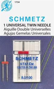 img 1 attached to SCHMETZ Twin Machine Needle Size 📍 8.0mm/100 1ct - Perfect for Precise Double Stitching