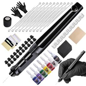 img 4 attached to 🖌️ HAWINK DIY Tattoo Tool Kit with Hand Poke Stick, 7 Ink Colors and 20 PCS Needles - GK-HW803TN01-1