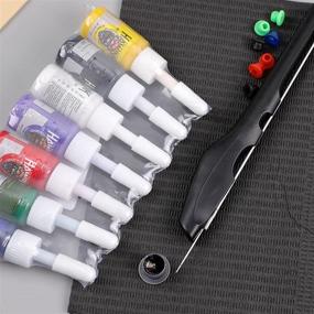 img 1 attached to 🖌️ HAWINK DIY Tattoo Tool Kit with Hand Poke Stick, 7 Ink Colors and 20 PCS Needles - GK-HW803TN01-1