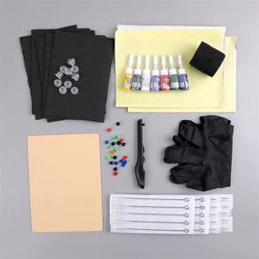 img 2 attached to 🖌️ HAWINK DIY Tattoo Tool Kit with Hand Poke Stick, 7 Ink Colors and 20 PCS Needles - GK-HW803TN01-1