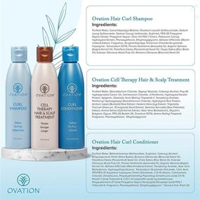 img 3 attached to Ovation Hair Curl Cell Therapy 6 oz System - Enhance Waves and Curls with Curl Shampoo, Conditioner, and Scalp Treatment for Shinier, Softer Hair