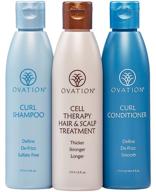 ovation hair curl cell therapy 6 oz system - enhance waves and curls with curl shampoo, conditioner, and scalp treatment for shinier, softer hair logo