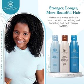 img 2 attached to Ovation Hair Curl Cell Therapy 6 oz System - Enhance Waves and Curls with Curl Shampoo, Conditioner, and Scalp Treatment for Shinier, Softer Hair