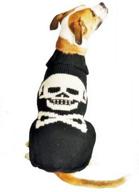 🐶 stay stylish and warm: chilly dog black skull dog sweater in medium size логотип