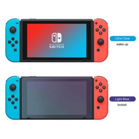 img 2 attached to Pavoscreen Nintendo Switch Screen Protector - Anti-Blue Light Glass, UV Light Blocking, Eye Fatigue Reduction & Strain Screen Filter for 2017 Nintendo Switch