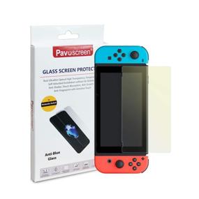 img 4 attached to Pavoscreen Nintendo Switch Screen Protector - Anti-Blue Light Glass, UV Light Blocking, Eye Fatigue Reduction & Strain Screen Filter for 2017 Nintendo Switch