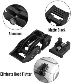 img 2 attached to 🔒 Premium Topfire Hood Latches: Easy Install Aluminum Hood Catch for Jeep Wrangler JK, JKU Rubicon Sahara Sport 2007-2018 (Matte Black, 1 Pair)