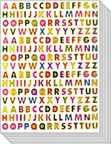 img 4 attached to 🌈 A to Z Little Stickers: Colorful Alphabet Letters in Glitter Metallic Foil for DIY Scrapbooking - 0.6cm High, Self-Adhesive - 10 Sheets