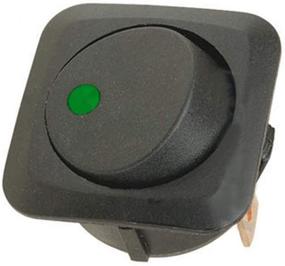 img 3 attached to 🚦 ESUPPORT 25mm Car Boat Round Dot Green LED Light Rocker Toggle Switch 12V 25A - Pack of 5: Dash Board ON Off Switch for Enhanced Control