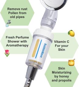 img 3 attached to 🚿 BUBBLEWAVE Vitamin C Shower Filter Multi - Chlorine, Sediment, and Rust Remover - Skin Conditioning with Vitamin C, Honey, and Propolis - Aromatherapy Shower (Babypowder)