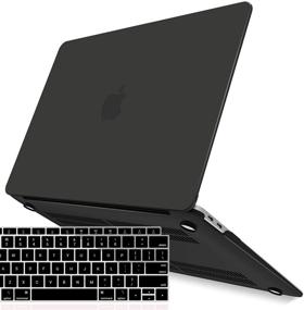 img 4 attached to 💻 Чехол IBENZER для MacBook Air 13 дюймов M1 A2337 A2179 A1932 с жесткой оболочкой и защитой клавиатуры | Черный | Дисплей Retina ~ Touch ID (2018-2021) | MMA-T13BK+1A