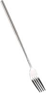 🍴 extendable bbq telescopic dinner fork - ideal for fruits, desserts, and long handle cutlery - extends up to 25 inches logo