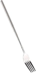 img 4 attached to 🍴 Extendable BBQ Telescopic Dinner Fork - Ideal for Fruits, Desserts, and Long Handle Cutlery - Extends up to 25 Inches