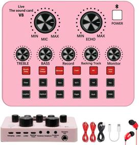 img 4 attached to Массивная скидка 40% на аудио-карту Bluetooth V8 с голосовым изменителем в 3 режимах - розовая.