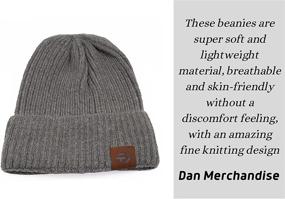 img 2 attached to Dan Merchandise Winter Beanie Charcoal Outdoor Recreation