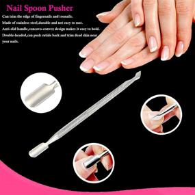 img 2 attached to 💅 Professional Rainbow Nail Cuticle Trimmer Tool with Cuticle Pushers - Stainless Steel Cutter Clipper for Fingernails and Toenails - Durable Pedicure Manicure Kit