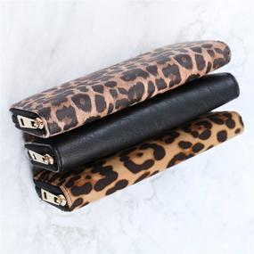 img 1 attached to Animal Print Zip Around Wallet Women's Handbags & Wallets and Wallets