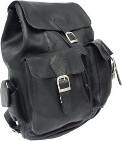 img 2 attached to 🎒 Piel Leather Saddle Backpack with Buckle Flap - Versatile Backpacks Ideal for Casual Daypack Use