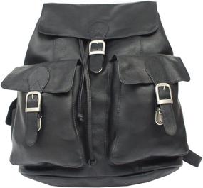 img 4 attached to 🎒 Piel Leather Saddle Backpack with Buckle Flap - Versatile Backpacks Ideal for Casual Daypack Use