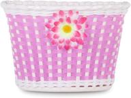 🌸 drbike kids bike basket with flower - perfect accessory for 12-18 inch girls bicycles logo