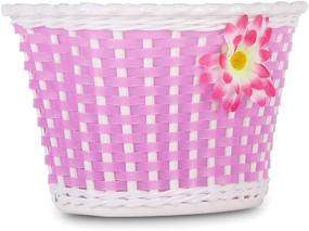 img 3 attached to 🌸 DRBIKE Kids Bike Basket with Flower - Perfect Accessory for 12-18 inch Girls Bicycles