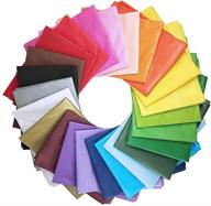 🎁 supla 120 sheets 24 colors tissue paper bulk - vibrant rainbow wrapping & art craft pom pom tissue paper 20 x 26" for birthday, parties & gifts logo