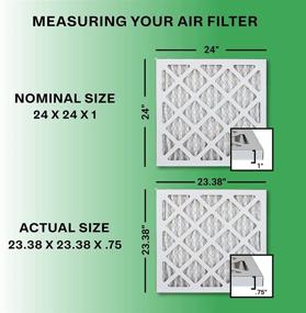 img 3 attached to Optimized HVAC Filtration: FilterBuy 🌬️ 24x24x1 Pleated Furnace Filters for Top-notch Filtration