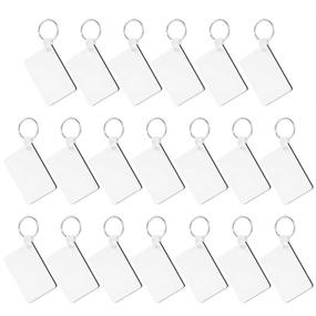 img 4 attached to 🔑 20 Pieces of MDF Board Sublimation Blanks Keychains for DIY Christmas Ornaments & ID Tags - 2021 Heat Transfer Sublimation Keyrings Charms