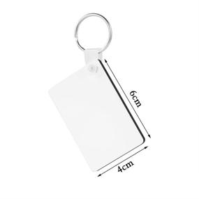 img 3 attached to 🔑 20 Pieces of MDF Board Sublimation Blanks Keychains for DIY Christmas Ornaments & ID Tags - 2021 Heat Transfer Sublimation Keyrings Charms