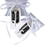 🔑 jovitec vintage key bottle openers wedding favor set: elegant souvenir gift in a pillow shape candy box логотип