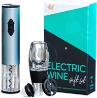 inevitable reality electric wine opener gift set: hassle-free wine bottle opener with foil cutter, aerator decanter, cordless electric corkscrew логотип