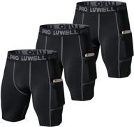 💪 luwell pro 1127 3black compression undershorts logo