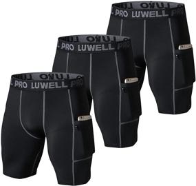 img 4 attached to 💪 LUWELL PRO 1127 3Black Compression Undershorts