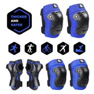 🛹 dacool kids knee pad elbow pads wrist guards for 3~8 years thicker safer toddler protective gear set - skateboard bike safety pads for skating cycling rollerblading scooter sports safety gear blue logo