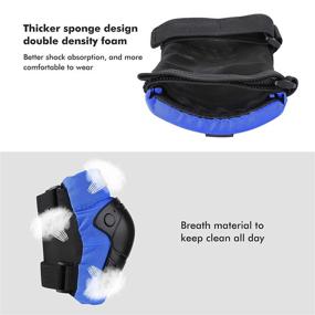 img 2 attached to 🛹 DaCool Kids Knee Pad Elbow Pads Wrist Guards for 3~8 years Thicker Safer Toddler Protective Gear Set - Skateboard Bike Safety Pads for Skating Cycling Rollerblading Scooter Sports Safety Gear Blue