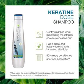 img 1 attached to 💆 BIOLAGE Advanced Keratindose Shampoo - Moisturizing Frizz Control & Hair Repair - Sulfate & Paraben-Free - for Overprocessed, Damaged Hair - 13.5 Fl Oz (Pack of 1)