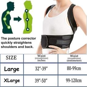 img 3 attached to 👍 ORANDESIGNE Posture Corrector: Adjustable Brace for Back Support & Straightening – Suitable for Men and Women (Black)